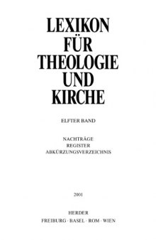 Lexikon für Theologie und Kirche (LThK3) - Band 11  