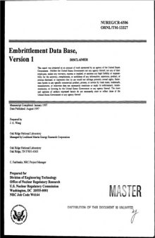 Embrittlement DataBase Vers 1