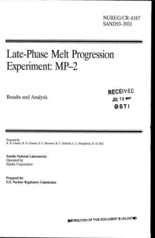 Late-phase melt progression experiment, MP-2