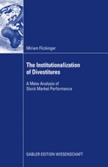 The Institutionalization of Divestitures: A Meta-Analysis of Stock Market Performance