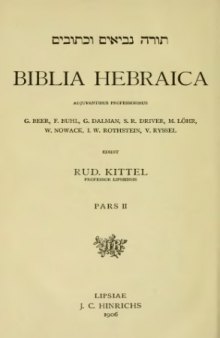 Biblia Hebraica, Pars II