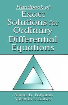 Handbook of Exact Solutions for Ordinary Differential Equation