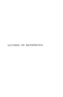 Lectures on Mathematics