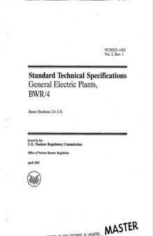Std Tech Specs - GE Plants BWR 4 Vol 2