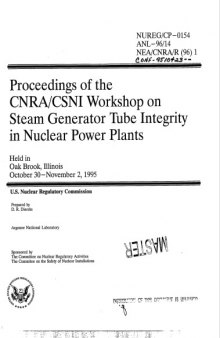 Steam Generator Tube Integrity in Nuclear Powerplnts [whshop procs]