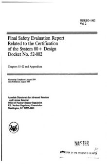 System 80+ Standard [nucl. powerplnt] Design - Final Safety Eval Rpt Vol 2