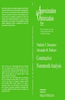 Constructive Nonsmooth Analysis (Approximation & Optimization, Vol. 7)