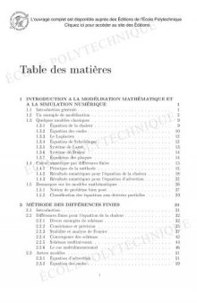 Analyse numérique et optimisation : une introduction à la modélisation mathématique et à la simulation numérique