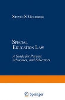 Special Education Law: A Guide for Parents, Advocates, and Educators