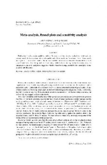 Meta-analysis, funnel plots and sensitivity analysis