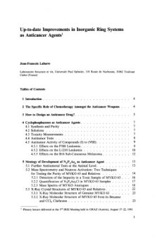 Up-to-date improvements in inorganic ring systems as anticancer agents