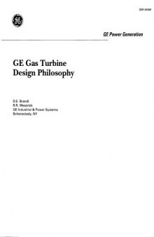 GE Gas Turbine Design Philosophy