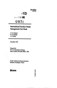 International Nuclear Waste Mgmt Factbook