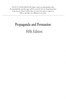 Propaganda & Persuasion, 5 edition