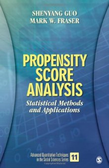 Propensity Score Analysis: Statistical Methods and Applications