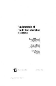 Fundamentals of Fluid Film Lubrication (Mechanical Engineering)