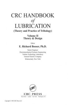 Handbook of Lubrication: Theory and Practice of Tribology, Volume II