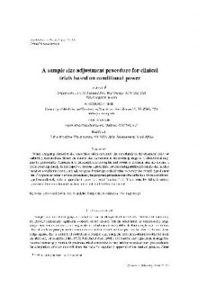 [Article] A sample size adjustment procedure for clinical trials based on conditional power