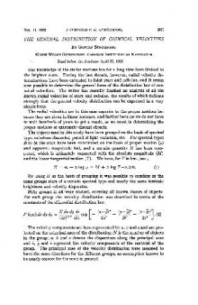 The General Distribution of Cosmical Velocities