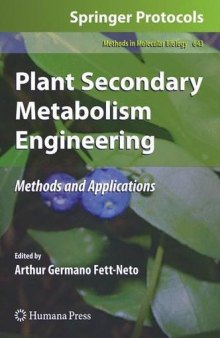Plant Secondary Metabolism Engineering: Methods and Applications