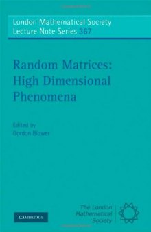 Random matrices: high dimensional phenomena