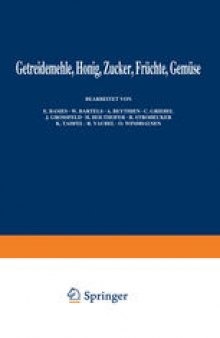 Getreidemehle Honig · Zucker · Fruchte Gemuse