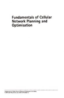 Fundamentals of Cellular Network Planning and Optimisation  2G2.5G3G... Evolution to 4G