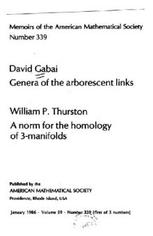 Genera of the arborescent links