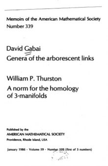 Genera of the Arborescent Links 