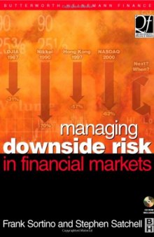 Managing downside risk in financial markets