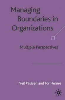 Managing Boundaries in Organizations: Multiple Perspectives