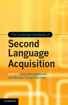 The Cambridge handbook of second language acquisition