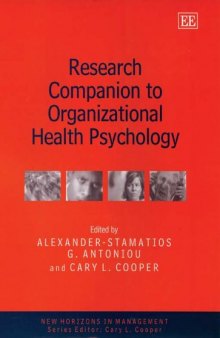 Research Companion to Organizational Health Psychology (New Horizons in Management)