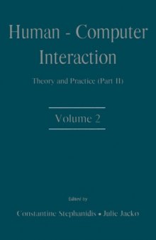 Human-Computer Interaction : Theory and Practice (part 2), Volume 2