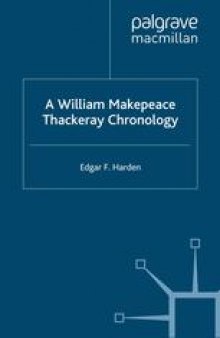 A William Makepeace Thackeray Chronology