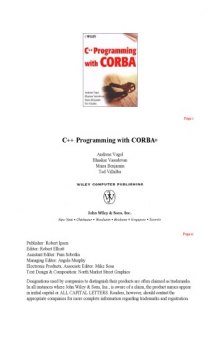 C++ programming with CORBA