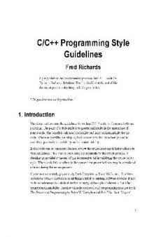 C/C++ programming style guidelines