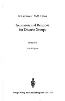 Generators and Relations for Discrete Groups