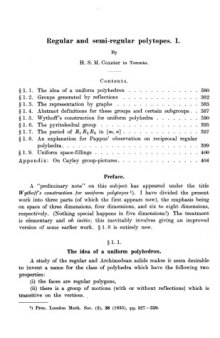 Regular and semi-regular polytopes