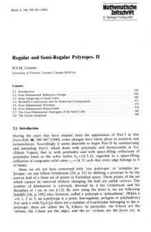 Regular and semi-regular polytopes