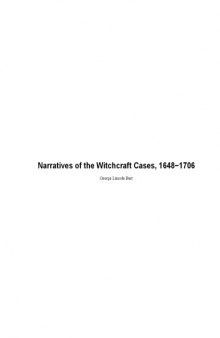 Narratives of the Witchcraft Cases 1648-1706 (The Notable Trials Library)