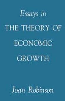 Essays in the Theory of Economic Growth