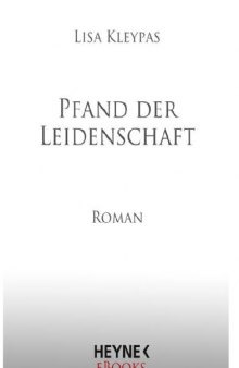 Pfand der Leidenschaft (Roman)