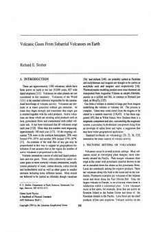 Volcanic Gases from Subaerial Volcanoes on the earth [short article]