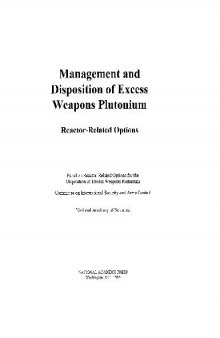 Management and disposition and excess weapons plutonium-reactor related options452