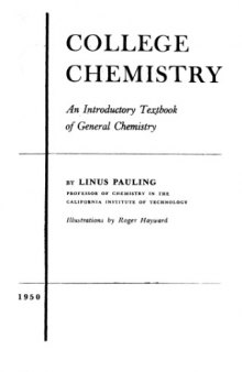 College Chemistry : An Introductory Textbook of General Chemistry