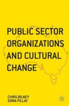 Public Sector Organizations and Cultural Change