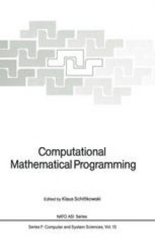 Computational Mathematical Programming