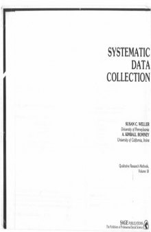 Systematic Data Collection (Qualitative Research Methods)  