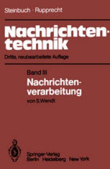 Nachrichtentechnik: Band III: Nachrichtenverarbeitung
